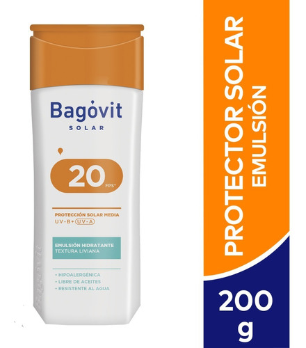 Bagóvit Protector Solar Family Care Fps20 Emulsión X 200 Gr