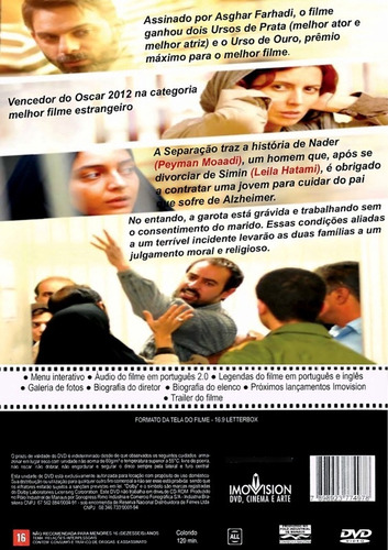 Dvd - A Separação - ( Jodaeiye Nader Az Simin )