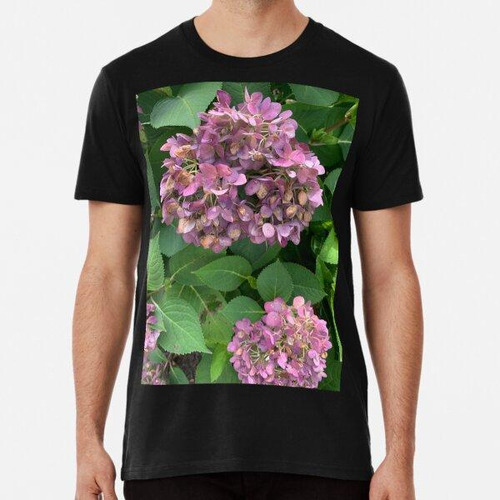 Remera Hortensia Morada Algodon Premium