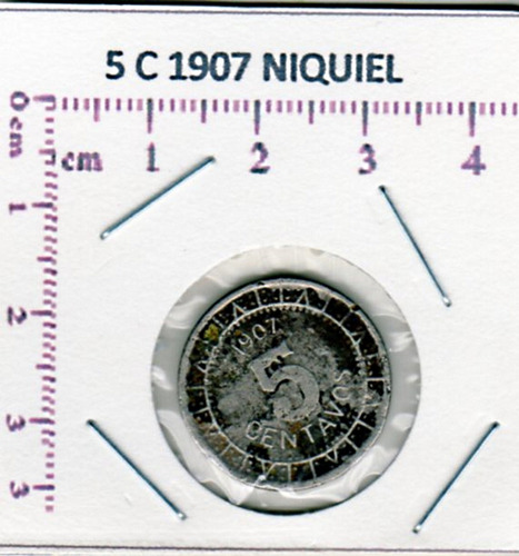 Moneda 5 Centavos Calendario 1907 L1h6r1c4