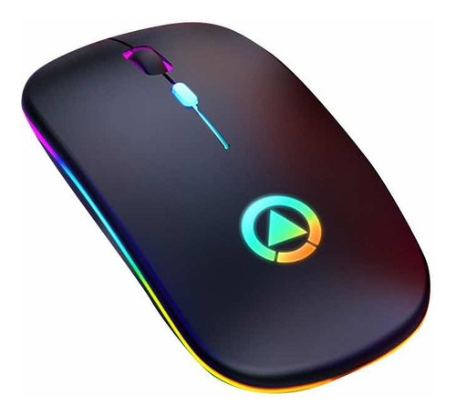 Mouse Gaming Recargable Led 7 Colores Inalámbrico Yindiao A2