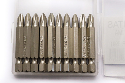 Jogo Bits Ponteira 50mm Parafusadeira 10pcs Ph2 Ponta C/ Ímã