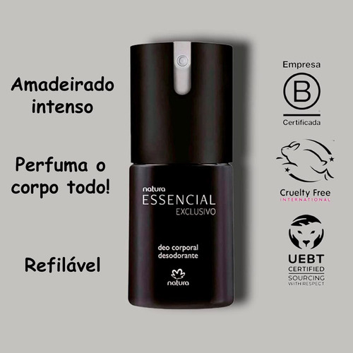 Perfume Deo-corporal Essencial Exclusivo Masculino Para Homem 100ml Natura