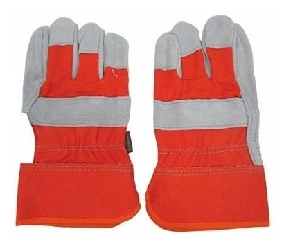 Guantes Híbridos Carnaza Loneta Puño Seguridad, Truper 14246