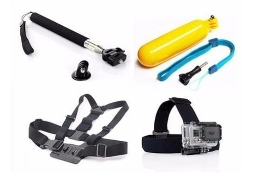 Suportes Go Pro 4 Hero 5 Silver 6 3+ Black Xtrax Action