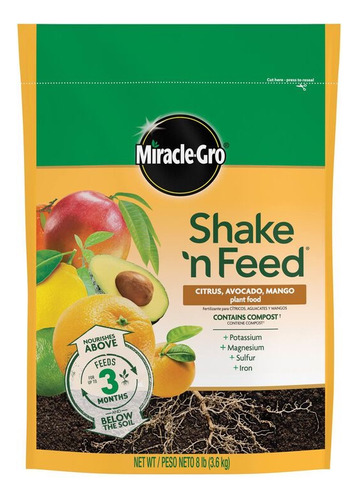 Miracle-gro Fertilizante Cítricos, Aguacate Y Mango 3.6kg