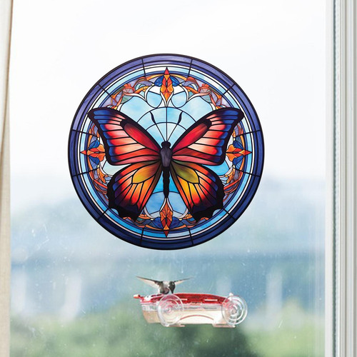 Calcomanía Para Ventana, Pegatina De Cristal De Mariposa,