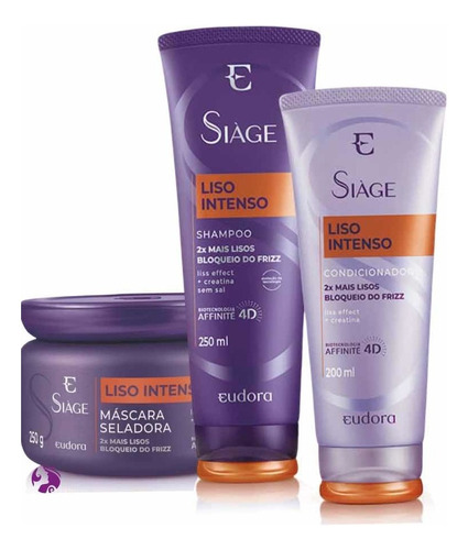 Siàge Liso Intenso Shampoo + Condicionador + Máscara. Eudora