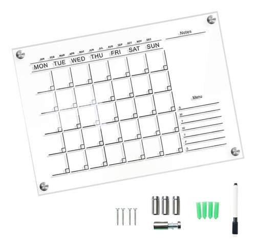 Pizarra Planificadora Semanal Rv Fridge, Acrílica, Para Estu