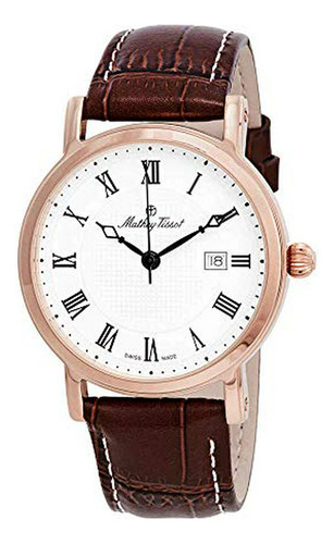 Reloj Hombre - City Reloj De Cuero Marrón Con Esfera Blanca 