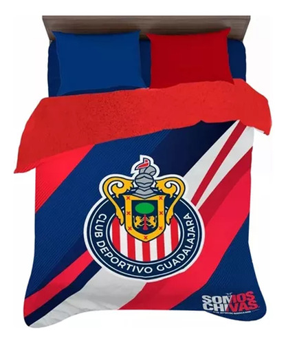Cobertor Borrega Equipos Futbol Matrimonial Providencia Color Variados Diseño De La Tela Chivas