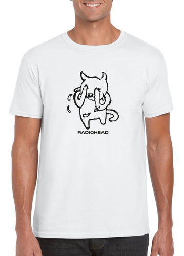 Playera Blanca Radiohead Amnesiac Minotaur + Sticker Gratis