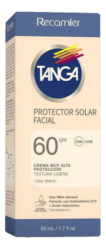 Protector Solar Facial Tanga Spf 60 50ml