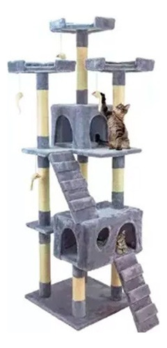 Torre Para Gatos Rascador Nido 4 Niveles Xl 1,70 Alto Bde 