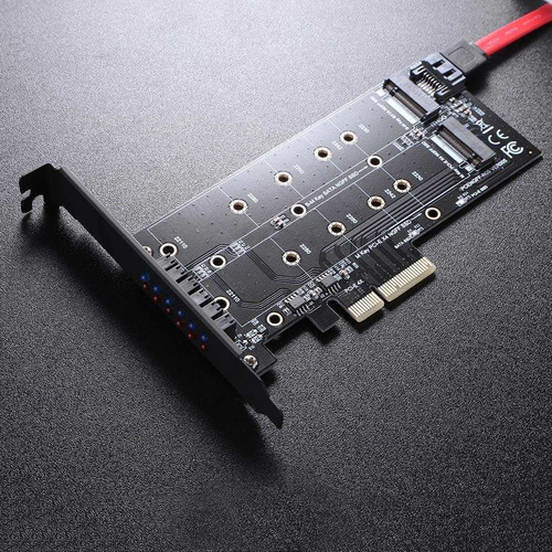 Pci-e 4x To Ngff Ssd Adapter Card B-key+m-key M.2 Ngff+nvme