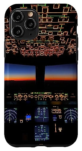 Funda Para iPhone 11 Pro Plane Cockpit Flight Instruments Ai