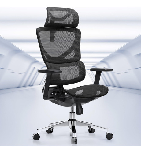 Silla De Oficina Ergonómica De Malla Asiento Ajustable