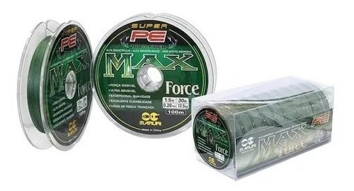 Pesca-linha Multifilamento Maruri Max Force -1000mts-0,45mm Cor Verde