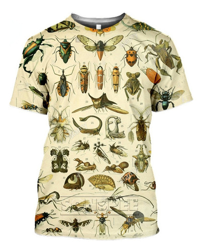 Camisetas Impresas En 3d Insectos Aves