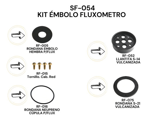 Válvula De Descarga Inodoros Helvex Empaques Émbolo 10pzas