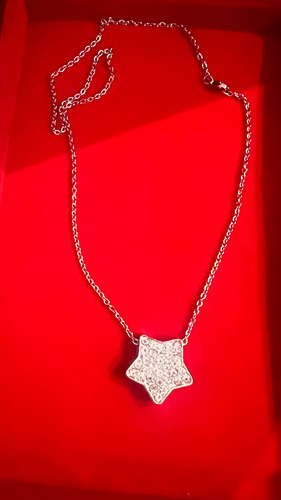2 Colgantes Dije Strass Una Letra + Estrella ( ConsĂșltame) Plateada
