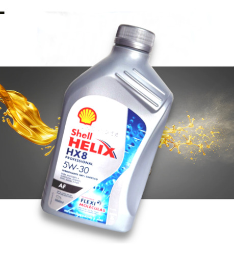 Kit C/ 4lt Óleo Motor Shell Relix Hx8 Profissional 5w-30 Af