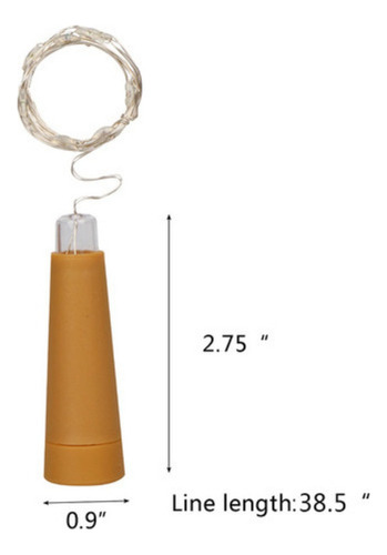 Guirnalda De Luces Led Con Forma De Botella De Corcho, 6 Uni