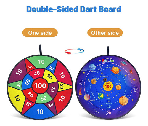 Juego De Tablero De Dardos Grande Para Adultos Con 12 Bolas