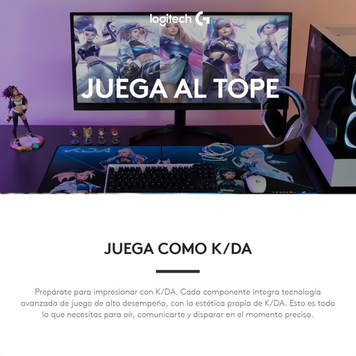 Diadema Gamer Inalámbrica Rgb Logitech G733 Edición K/da Lol