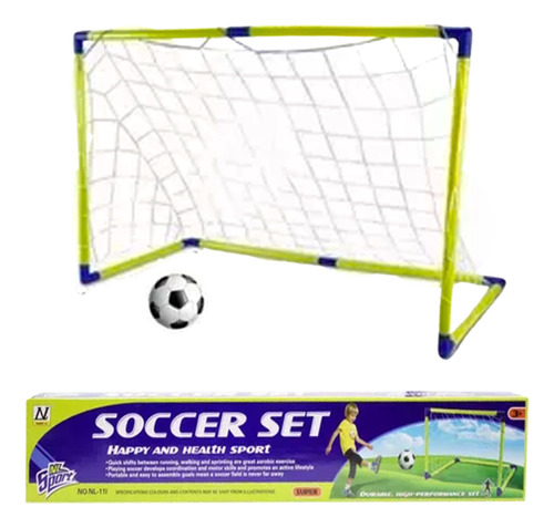 Set De Futbol Para Niños Arco C/ Inflador Y Pelota