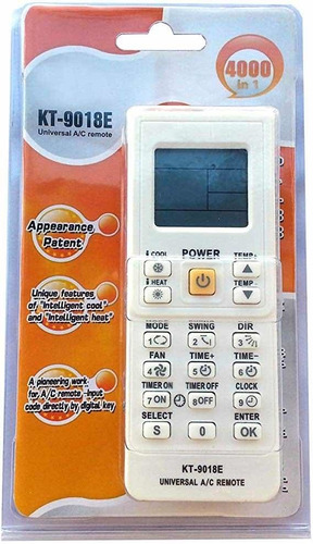 Imagen 2 de 3 de Control Remoto Universal P/aire Acondicionado 4000 Programas