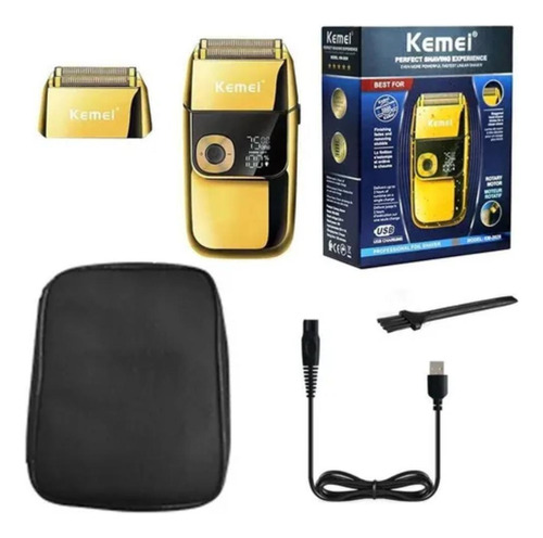 Barbeador Kemei Km-2028 Dourado Bivolt