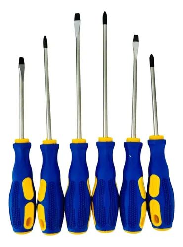 Kit Chave Fenda Phillips 6 Peças Hongguang Cabo Ergonômico