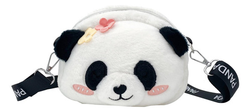 Bolso Bandolera Con Diseño De Panda De Peluche, Bolso De