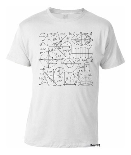 Camiseta Matemáticas Unisex, Estampado Sublimado Original