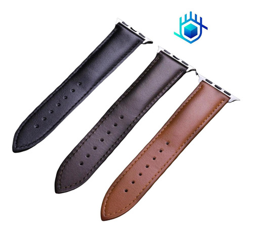 Imagen 9 de 10 de Correa Extensible Piel+mica Para Apple Watch Elegante Luxury
