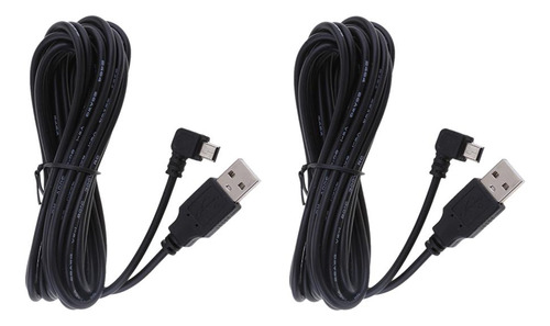 2pcs 3,5m Mini Cabo Carregador Usb 5v 2a 90 Dvr Esquerdo