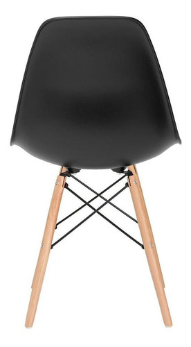 Imagem 3 de 6 de Cadeira Eames Jantar Cozinha Wood Dsw Eiffel Preto