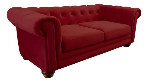 Sofa Florencia 3 Cuerpos Tela Velvet - Latam Home