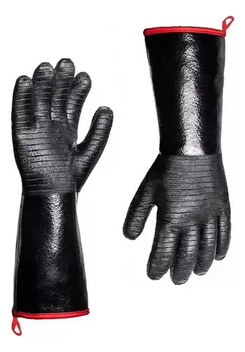 Guantes De Horno Resistentes Al Calor - 1 Par + 2 Ganchos, Antideslizantes, Para Cocinar, Hornear Y Asar