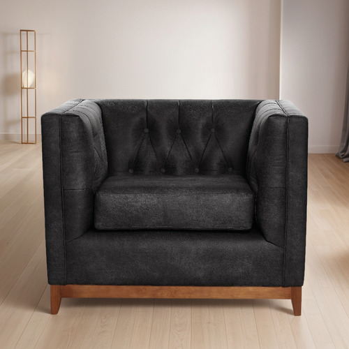 Sofa Roma 1 Cuerpo Cuero Colorado - Latam Home