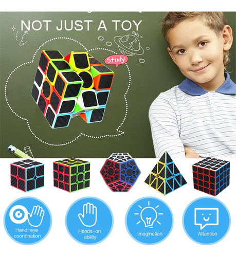 Juego De 5 Cubos De Velocidad Variados Y Accesorios Color De La Estructura