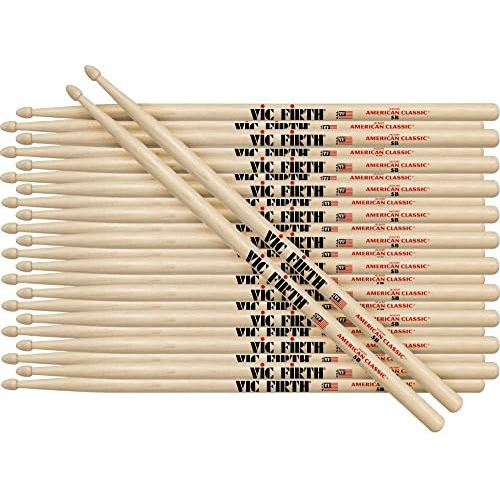 12 Pares De Baquetas American Classic Hickory Madera 5b