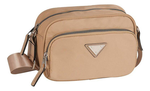 Bolsa Feminina Pequena Glow It Transversal Gw2404 Cor Taupe