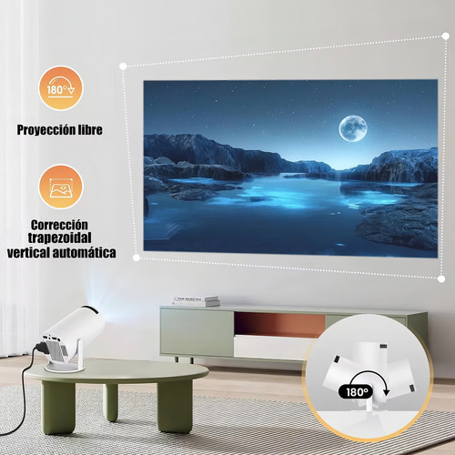 Proyector Mini Wohingo Proyector Profesional Hy300 Smart Tv Blanco