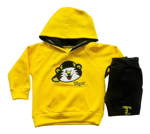 Conjunto Moletom Infantil Tigor Bordado Menino