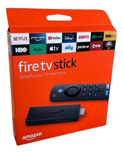 Amazon Fire Stick 3ª Geração Tv Box Full Hd Dolby Atmos Cor Preto Tipo de controle remoto De voz