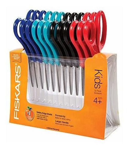 Fiskars 5 Pulgadas Tijeras De Punta Roma Niños Classpack, 12