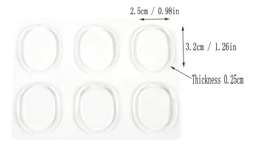 Isuelos De Tacón De Hombre Alto Numblartd 14 Pcs Clear Gel