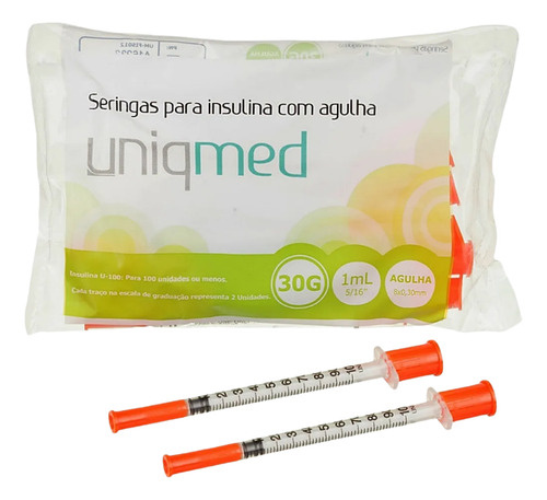 Seringa Insulina 1ml 100un Uniqmed Microagulha